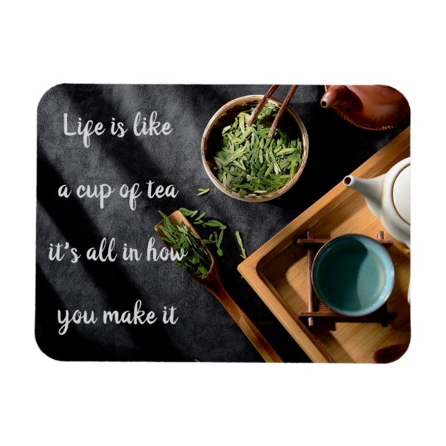 Das Leben ist wie eine Tasse Tee // Teezeremonie Magnet (Horizontal)