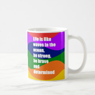 Das Leben ist wie Wellen Kaffeetasse