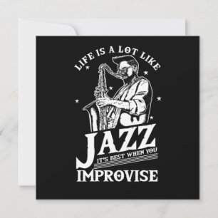 Das Leben ist ziemlich wie Jazz Musikband Spieler Einladung