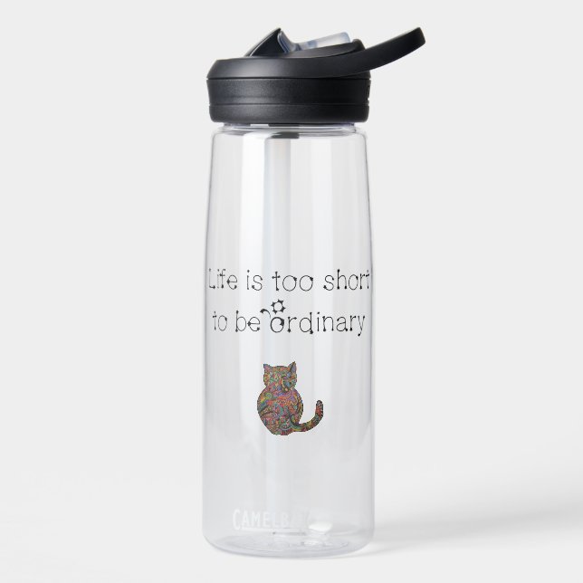 Das Leben ist zu kurz Trinkflasche (Links)
