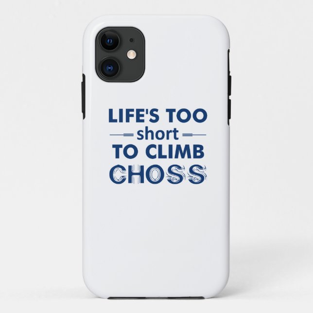 Das Leben ist zu Kurz, um Entscheidungen zu klette Case-Mate iPhone Hülle (Rückseite)