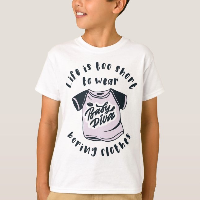 Das Leben ist zu kurz, um langweilige Kleidung zu  T-Shirt (Vorderseite)