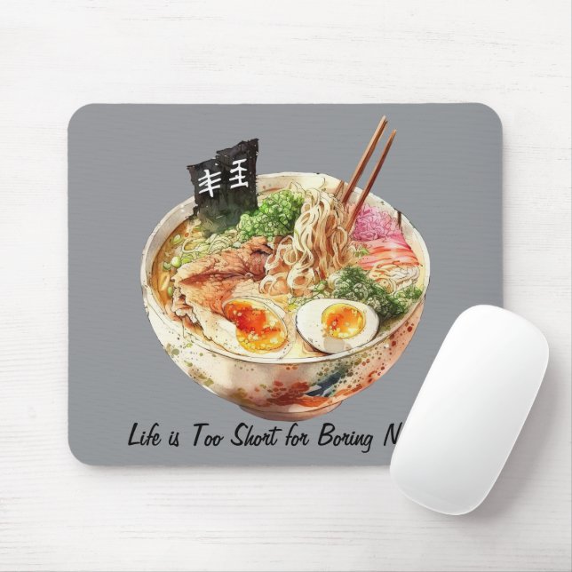 Das Leben ist zu Kurz, um Nudeln zu langweilen Mousepad (Mit Mouse)