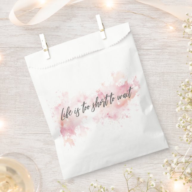 Das Leben ist zu kurz, um zu warten Geschenktütchen (Ausgeschnitten)