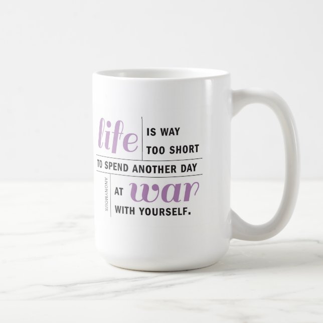 Das Leben ist zu kurze motivierend Tasse (Rechts)