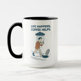 Das Leben, Kaffee hilft Premium-Tasse Tasse