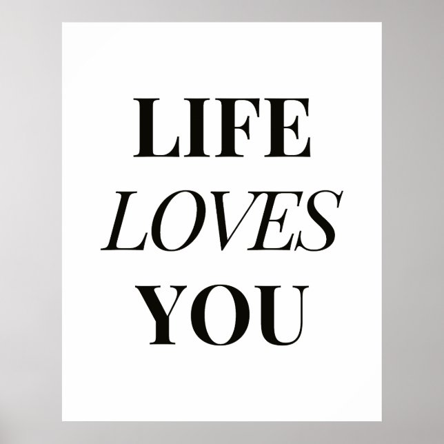Das Leben Lieben | Louise Hay Positive Affirmative Poster (Vorne)
