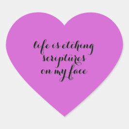 Das Leben macht 2 Herz-Aufkleber