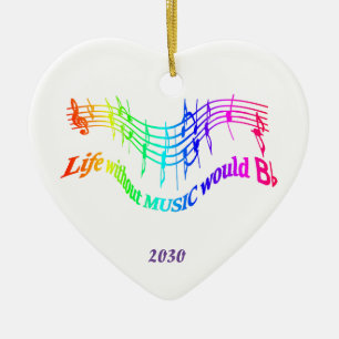 Das Leben ohne Musik wäre ein maßgeschneidertes An Keramik Ornament