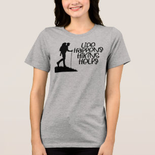 Das Leben passiert beim Wandern hilft, Lustiges Wa Tri-Blend Shirt
