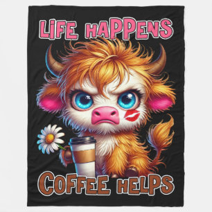 Das Leben passiert, Kaffee hilft Fleecedecke