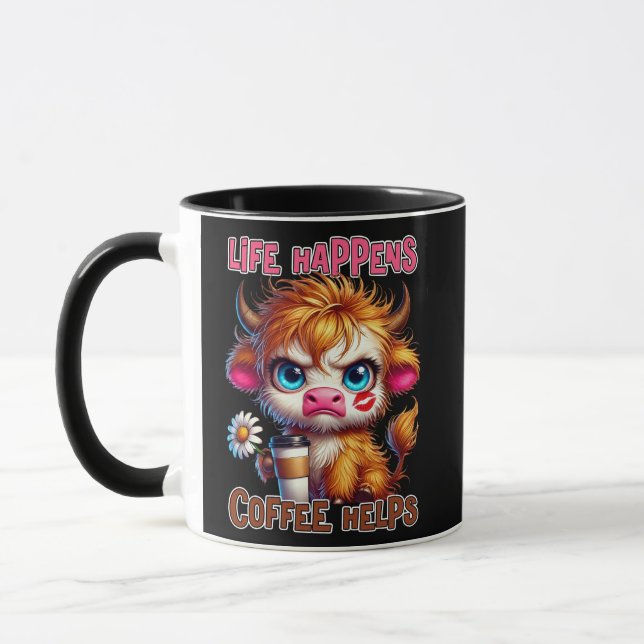 Das Leben passiert, Kaffee hilft  Tasse (Links)