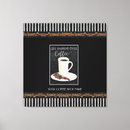 Das Leben passiert über Coffee Shop Café Latte Leinwanddruck