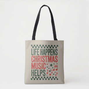 Das Leben passiert Weihnachtsmusik hilft Lustig Re Tasche