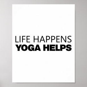 Das Leben passiert Yoga hilft _14 Poster
