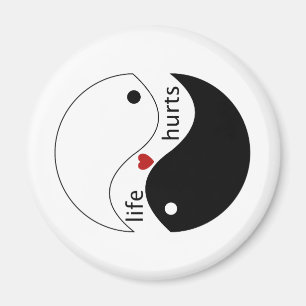 Das Leben tut weh, Herz, Yin-Yang Ausgeglichene Kr Magnet