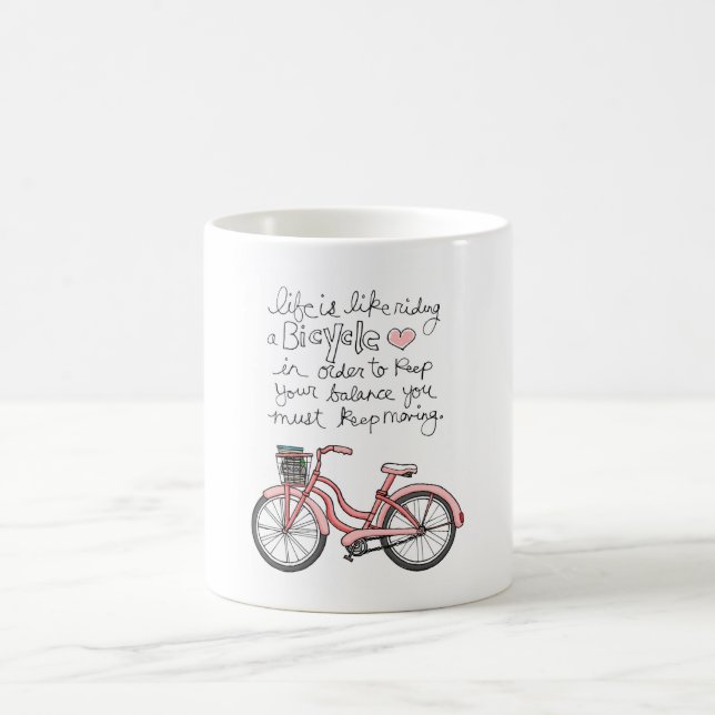 das Leben vol25 ist wie das Fahren Fahrrads Kaffeetasse (Mittel)