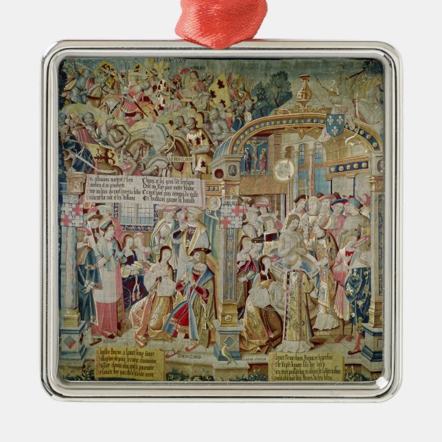 Das Leben von Bischof St. Remigius von Reims Ornament Aus Metall (Vorne)