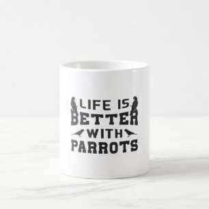 Das Leben von Papageienvögeln bei Papageientieren  Kaffeetasse