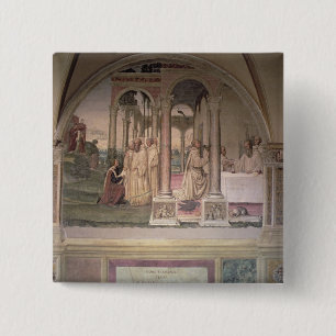 Das Leben von St. Benedict (Fresko) (Detail) 3 Button
