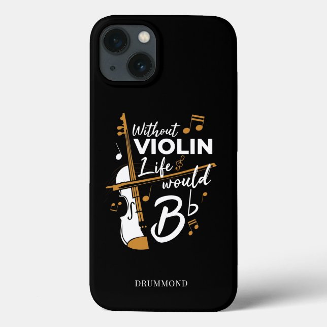Das Leben wäre ohne Violine Personalisiert flach Case-Mate iPhone Hülle (Rückseite)