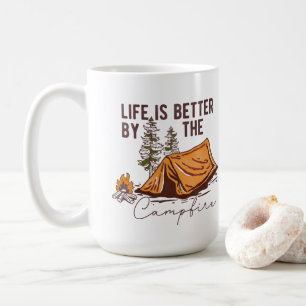 Das Leben wird besser durch das Campfire Kaffeetasse