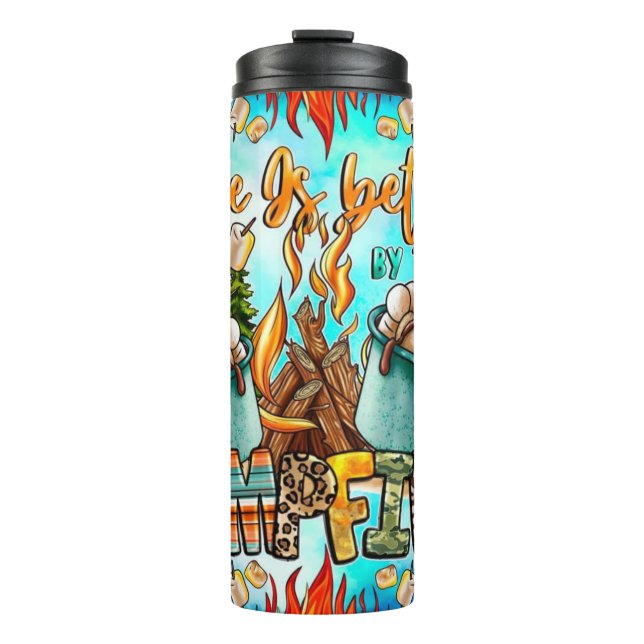 Das Leben wird besser durch das Campfire Thermosbecher (Vorderseite)
