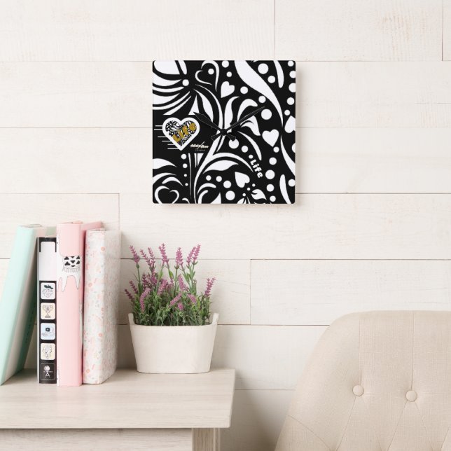 Das Leben Zitat Schwarze Mauer Uhr von Dichterin A (Lesesaal)