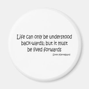 Das Leben zitieren rückwärts Magnet