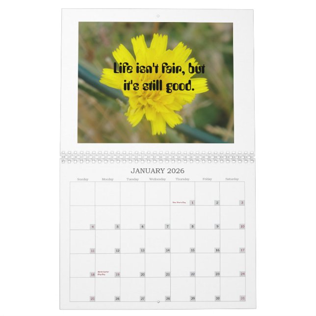 Das Leben zitiert Kalender (Jan 2026)