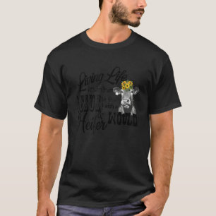 Das Leben zwischen Jesus nimmt das Rad, das ich mi T-Shirt