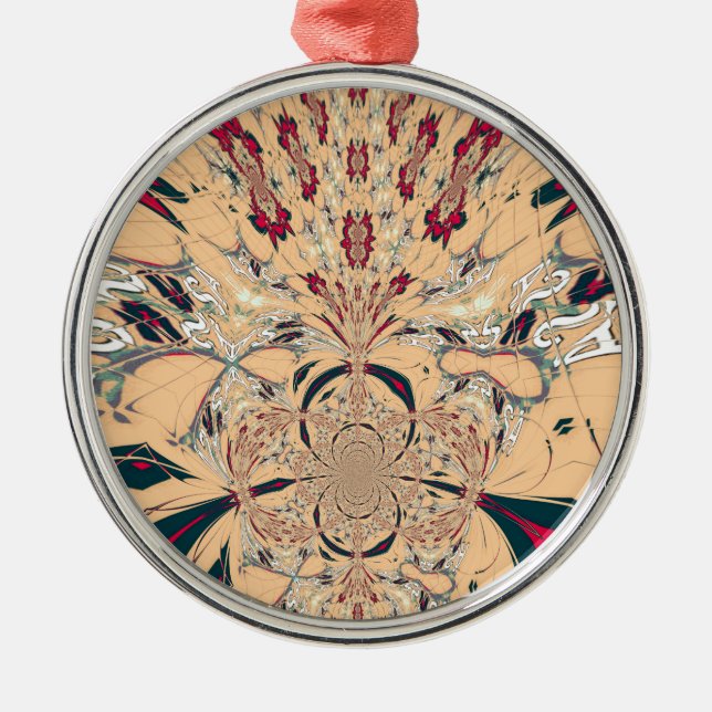 Das lebendige afrikanische Kaleidoskop: Ein Peachy Ornament Aus Metall (Vorne)