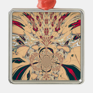 Das lebendige afrikanische Kaleidoskop: Ein Peachy Silbernes Ornament