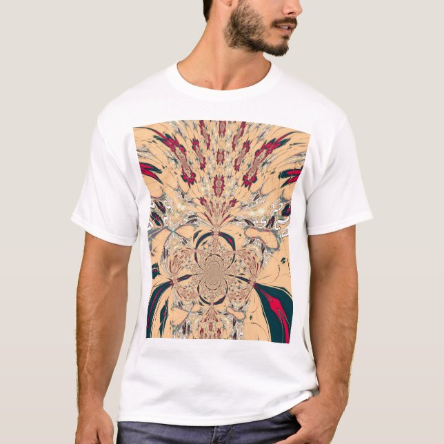Das lebendige afrikanische Kaleidoskop: Ein Peachy T-Shirt (Vorderseite)