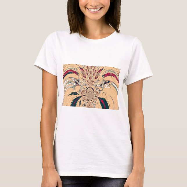 Das lebendige afrikanische Kaleidoskop: Ein Peachy T-Shirt (Vorderseite)