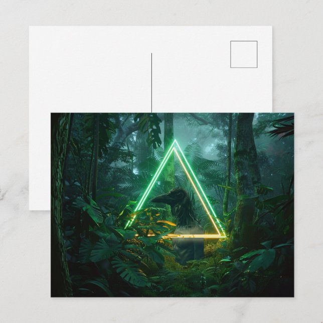 Das lebendige Birdman-Symbol Postkarte (Vorne/Hinten)