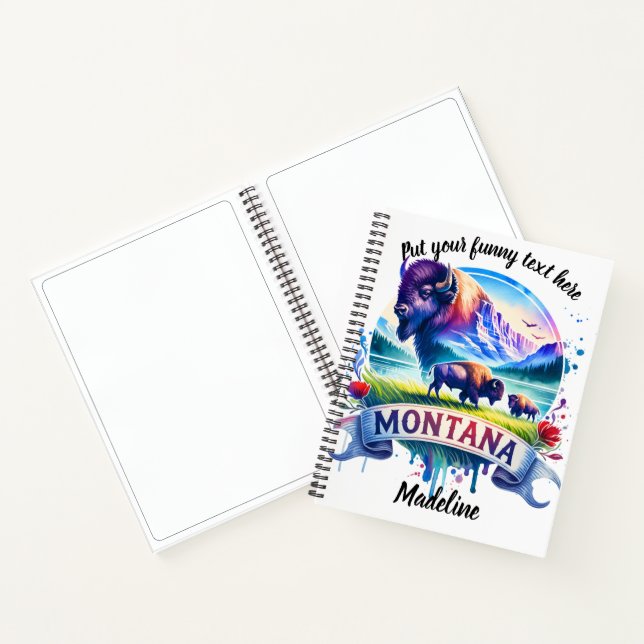 Das lebendige Montana's Beauty and Fauna im Wasser Notizbuch (Innenseite)