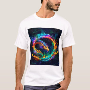 Das lebendige Ouroboros Dragon Art Symbol T-Shirt