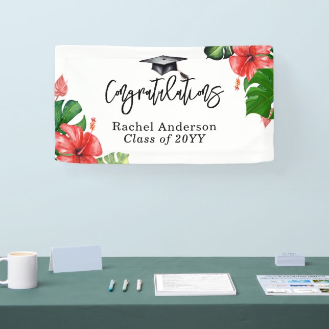 Das lebendige Tropical Monstera Abschluss Banner (Messe)