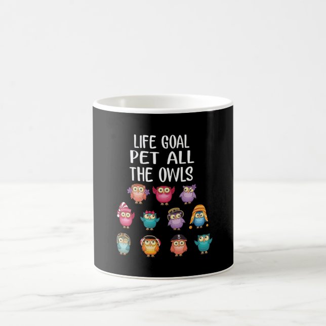 Das Lebensziel Pet alle Eulen Niedliche Eule Liebh Kaffeetasse (Mittel)