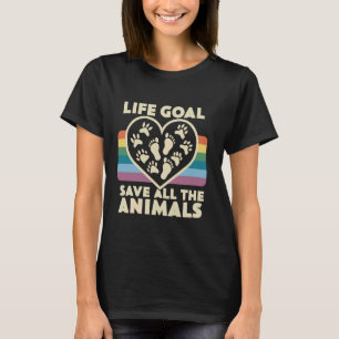 Das Lebensziel Rettete alle Tiere Vintagen Rettung T-Shirt