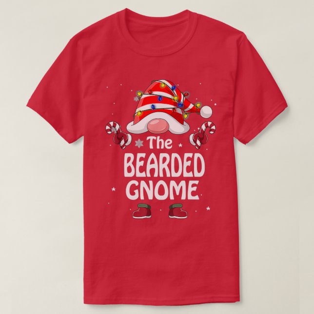 Das leichte Büffel mit bärtigen Gnomen T-Shirt (Design vorne)