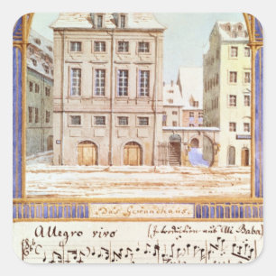 Das Leipzig Gewandhaus Quadratischer Aufkleber