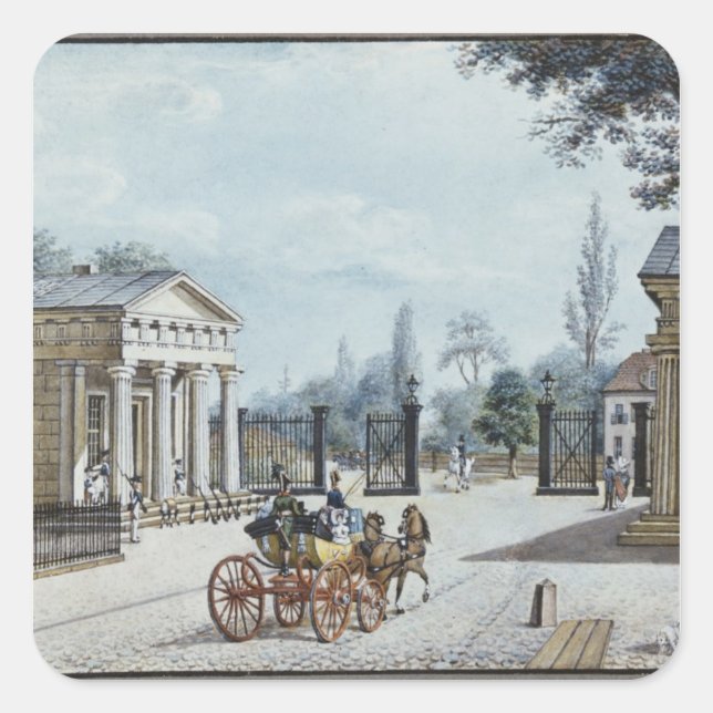 Das Leipziger Tor, Berlin Quadratischer Aufkleber (Vorderseite)
