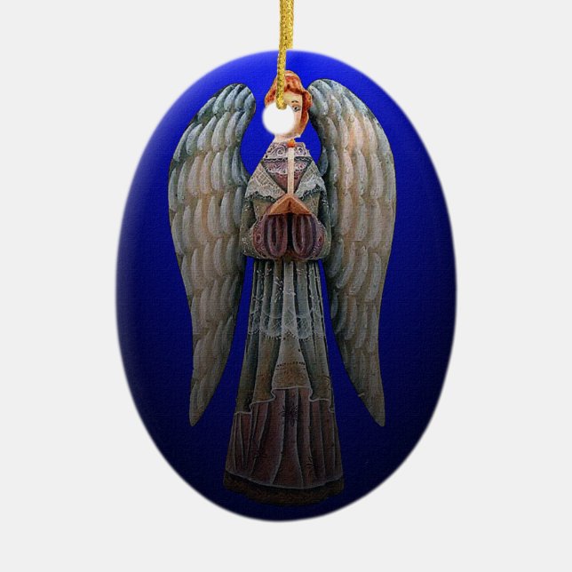 Das leitende Licht-Weihnachtsverzierung eines Keramik Ornament (Vorne)