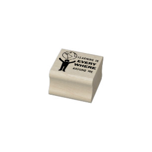 Das Lernen ist ÜBERALL um mich Briefmarke Gummistempel