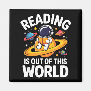 Das Lesen ist aus dieser Welt lustige Weltraum-Büc Magnet