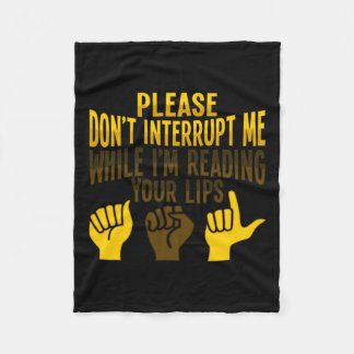 Das Lesen von Asl Hand Gesture Deaf Hörverlust Awa Fleecedecke