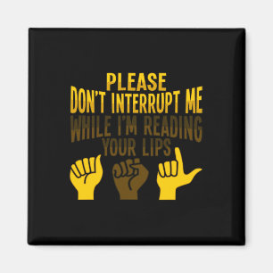 Das Lesen von Asl Hand Gesture Deaf Hörverlust Awa Magnet