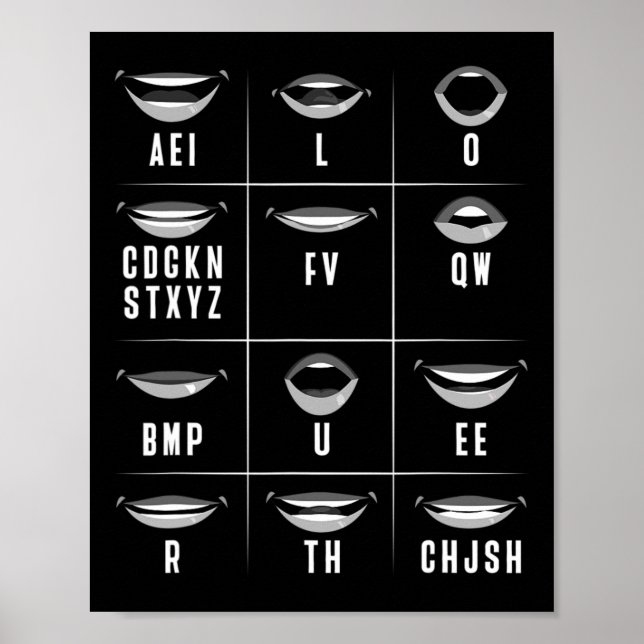 Das Lesen von Asl Hand Gesture Deaf Hörverlust Awa Poster (Vorne)